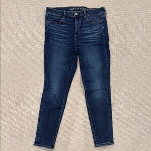 American Eagle Outfitters Women's Blue Jeans Hi-Rise Jegging 10 Short